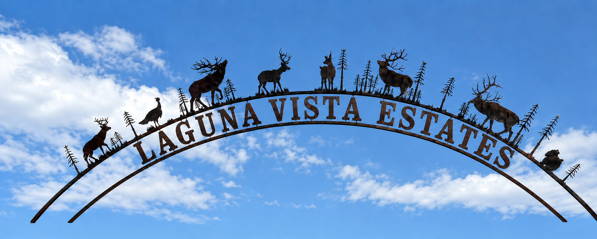 Laguna Vista Estates wildlife metal arch
